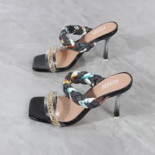 Slip On Studded Mules- Black