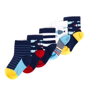Boys Design Socks - Pack Of 5