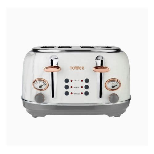 Marble 4 Slice Toaster With Removable Crumb Tray - 1630w
