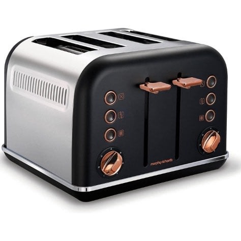 4-slice Toaster - Black & Rose Gold-1800W