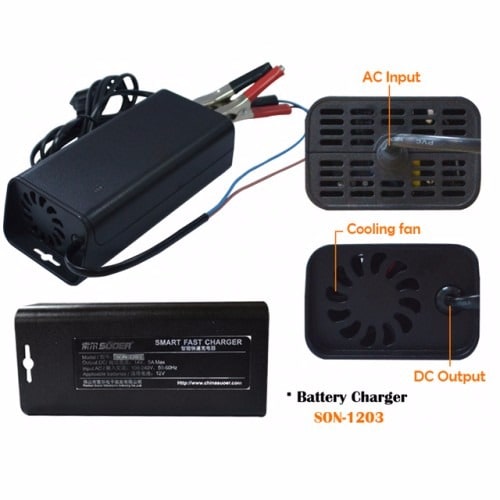 Car/Inverter Battery Smart Fast Charger 12V 3A