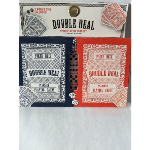2pack Playing Card Set Double Deal Poker Deck With 5 Dice