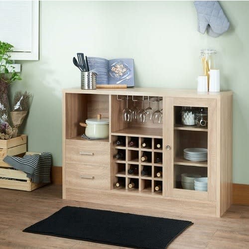 Rexxy- Wooden Bar Cabinet Oak