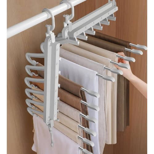 2 Pack Pant Trouser Hanger Closet Storage Organizer