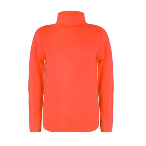 Childen Unisex Long Sleeve Turtleneck Top - Orange