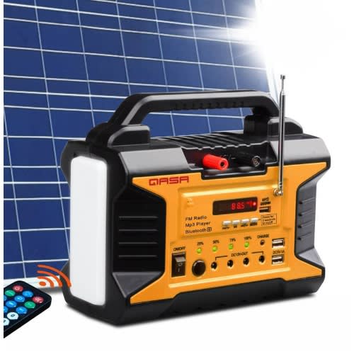 Solar Power Portable Generator With Fm Radio And Torch