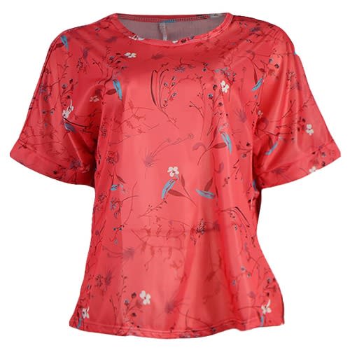 Floral Print Blouse - Red