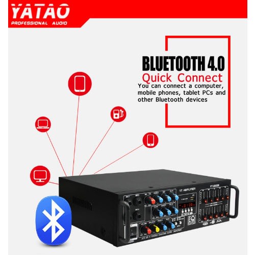 Yta Power Amplifier With Led Display And Bluetooth