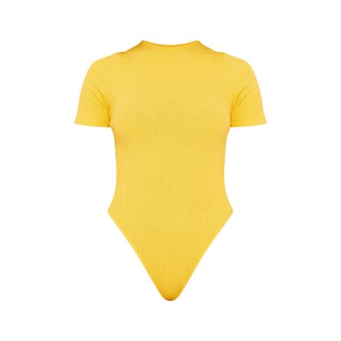 Short Sleeve Bodysuit - Yellow