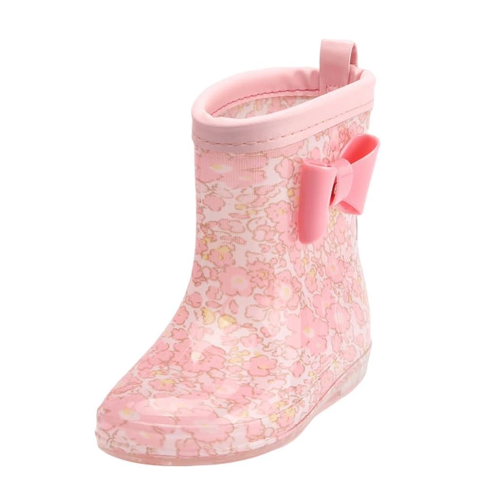 Kids PVC Non Slip Rain Boot Child Gardening Mud  Length 15cm B