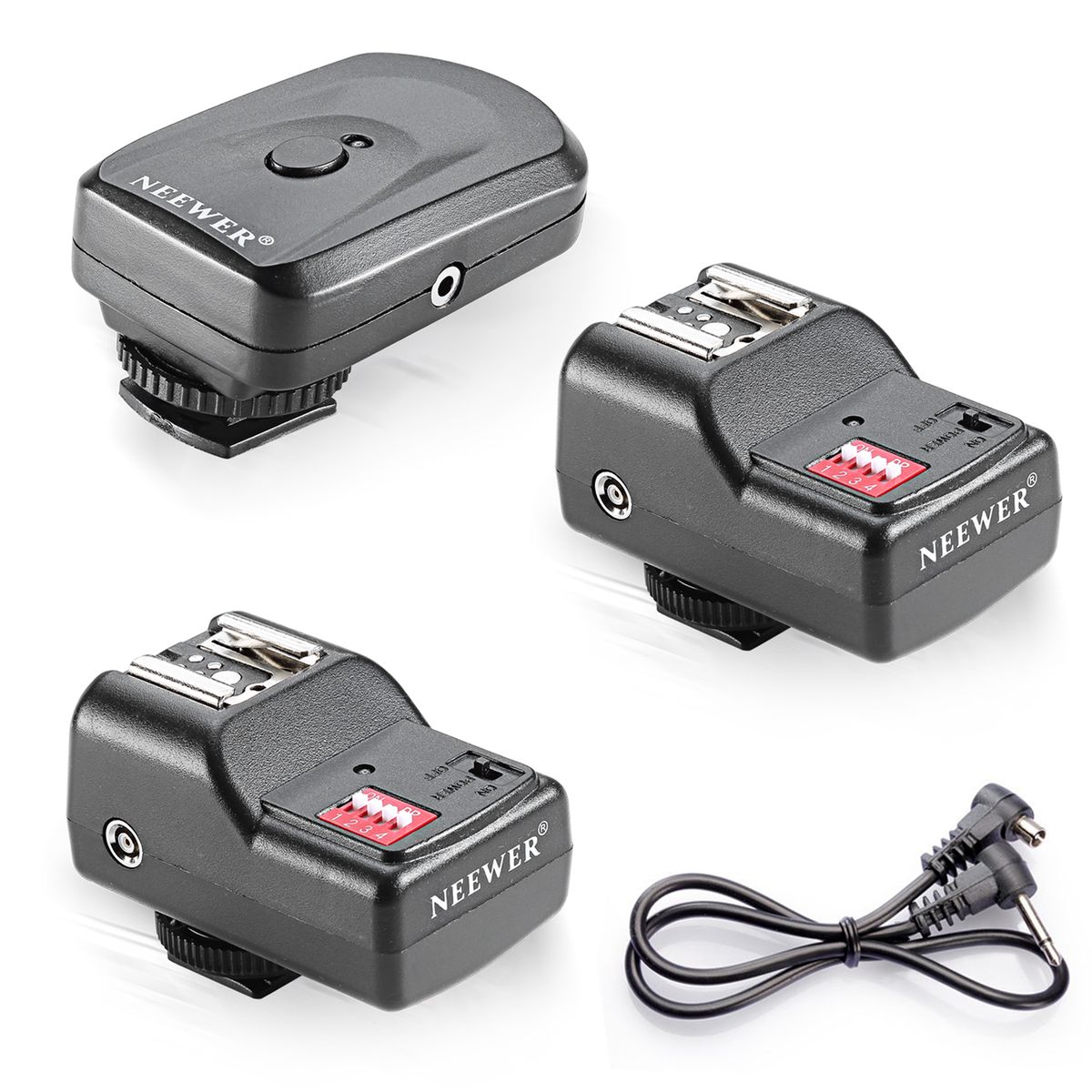 16 Channel Wireless Remote FM Flash Speedlite Radio Trigger With 2.5mm PC Receiver For Flash Units With Universal Hot Shoe