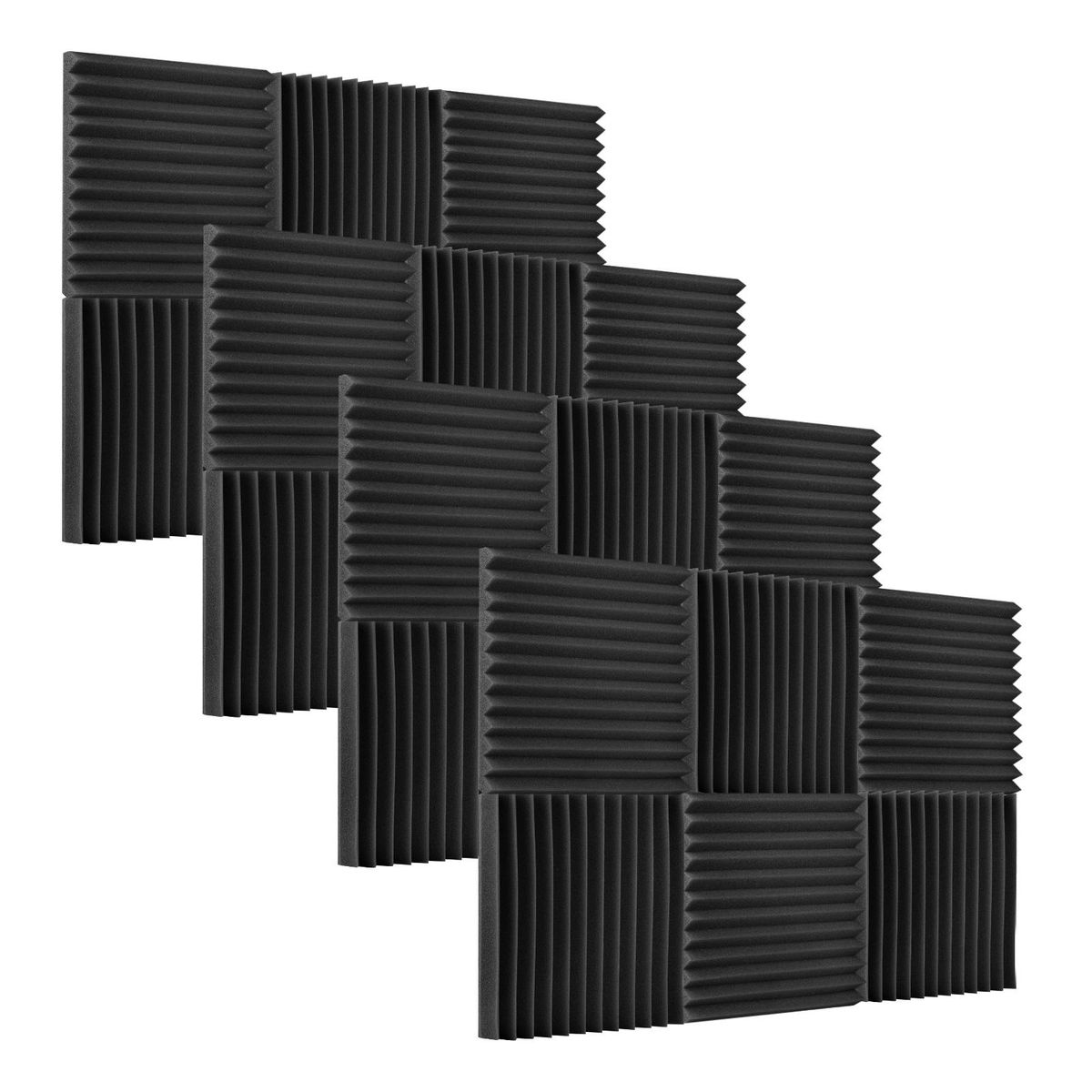 12pcs/pack Studio Acoustic Foams Sound Insulation Foam Sound Absorbing Panels Soundproof Sponge 30 * 30 * 2.5cm/ 12 * 12 * 1in