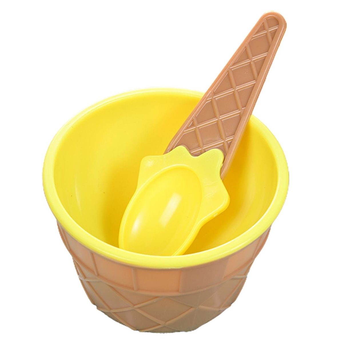 Ice Cream Scooper Ice Cream Cake Dessert Children Spoon Yellow