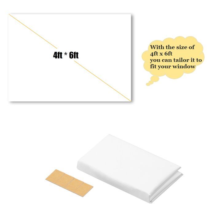 Semi-Translucent Curtain Rear Projection Screen With The Size Of 4ft X 6ft