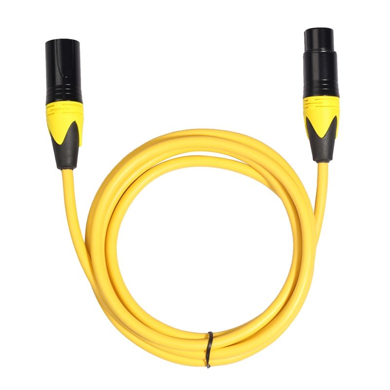 XRL Male To Female Microphone Mixer Audio Cable, Length: 3m (Yellow)