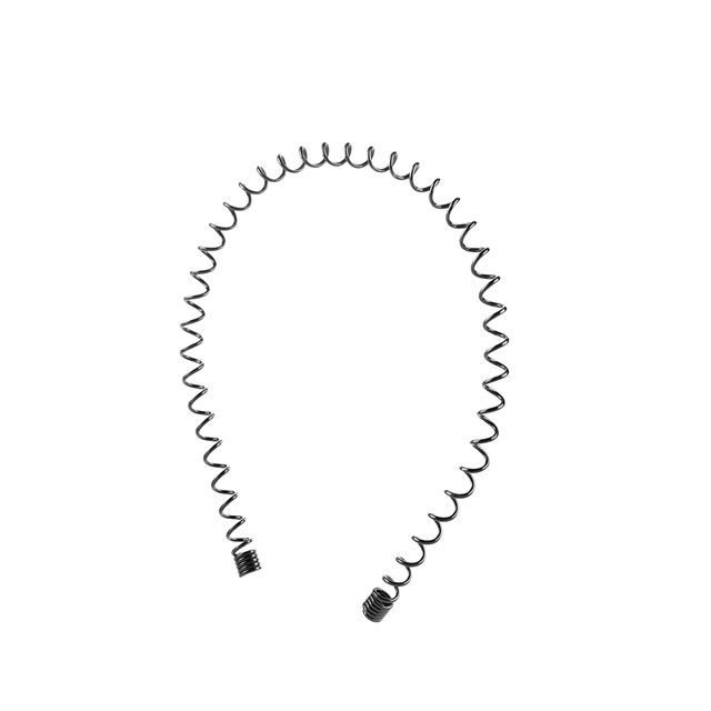 Black Hairband Solid Casual Hair Band Metal Waved Style