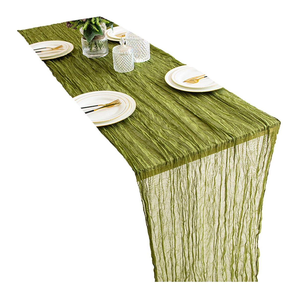 Table Cover Wedding Banquet Table Flag Grass  Green
