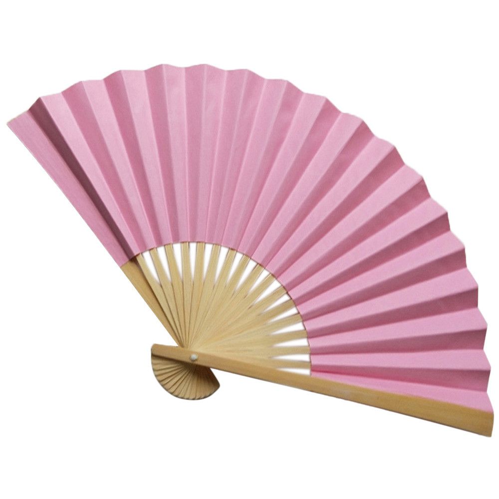 Props Wedding Folding Gift Fan Stage Nice Fan Dance Held Functional Multi Hand Wooden Fan Color 2# Party Paper Decoration Solid