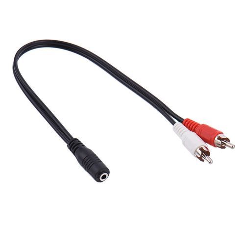 3.5mm Audio Cable Stereo Female To 2RCA Male Aux Audio Cable Adapter 30cm 2RCA Y Adaptor For DVD CD TV VCR To Headphone Jack