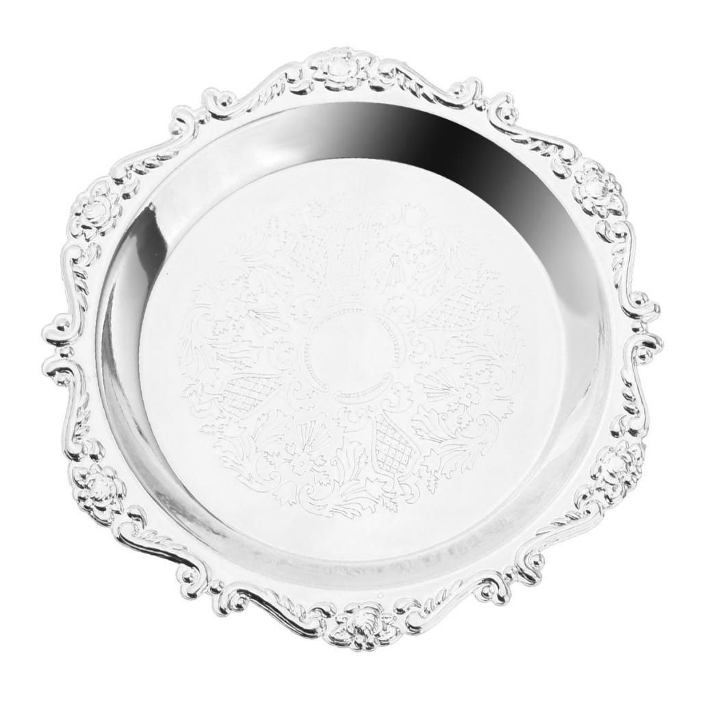Metal  Fruits Tray Dessert Serving Dish Platter For Birthday