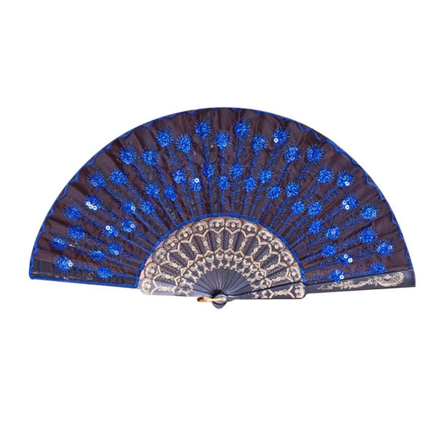 2018 Lace Fan Silk Wedding Chinese/Spanish Held Dance Folding Party Flower 3sw0604 Hand Style