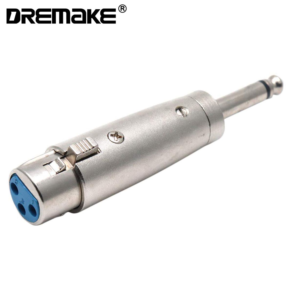 1 PCS 6.35mm Mono Male Plug To 3 Pin XLR Female Jack