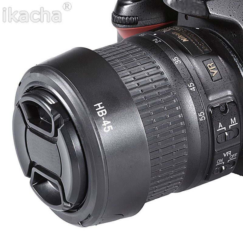 5pcs Camera Lens Hood Hb-45 52mm Lc-52 For Nikon D60 D40 Vr