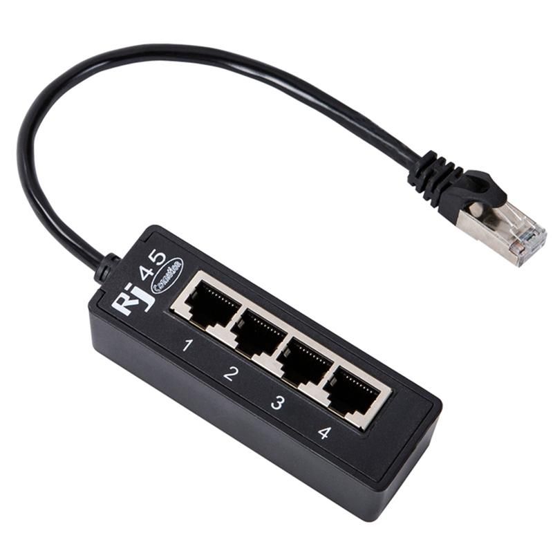4 in 1 RJ45 LAN Connector Ethernet Network Split