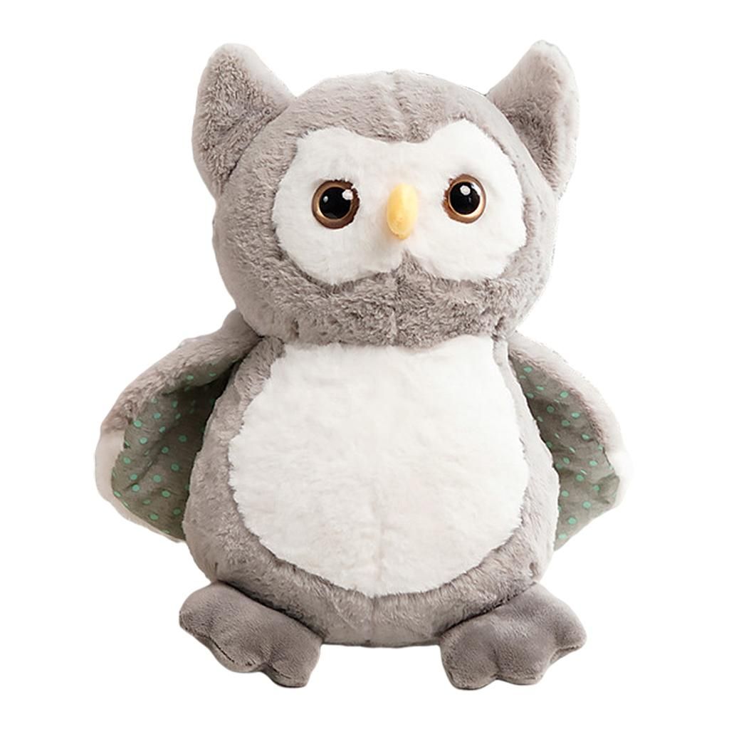 Owl Plush Toy Pillow Comfort Decor Soft Owl Plush Toy For Gray 25cm