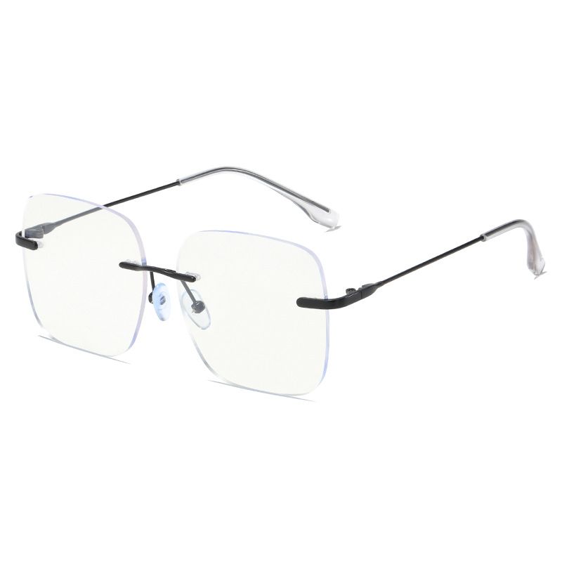 Cut-edge Glasses Women's Ultra-light Frameless Large Frame Anti-blue Light Can