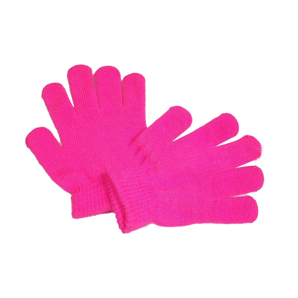 (rosered)Kids Winter Gloves Knit Easy Matching Gifts