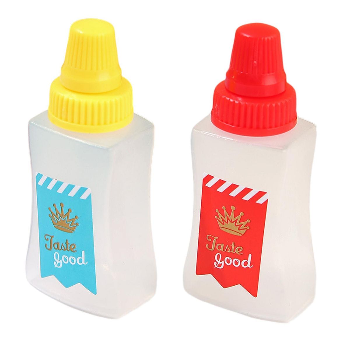 2Pcs Salad Dressing Bottle School Office Portable Condiment Bottle Mini Soy Sauce Jar