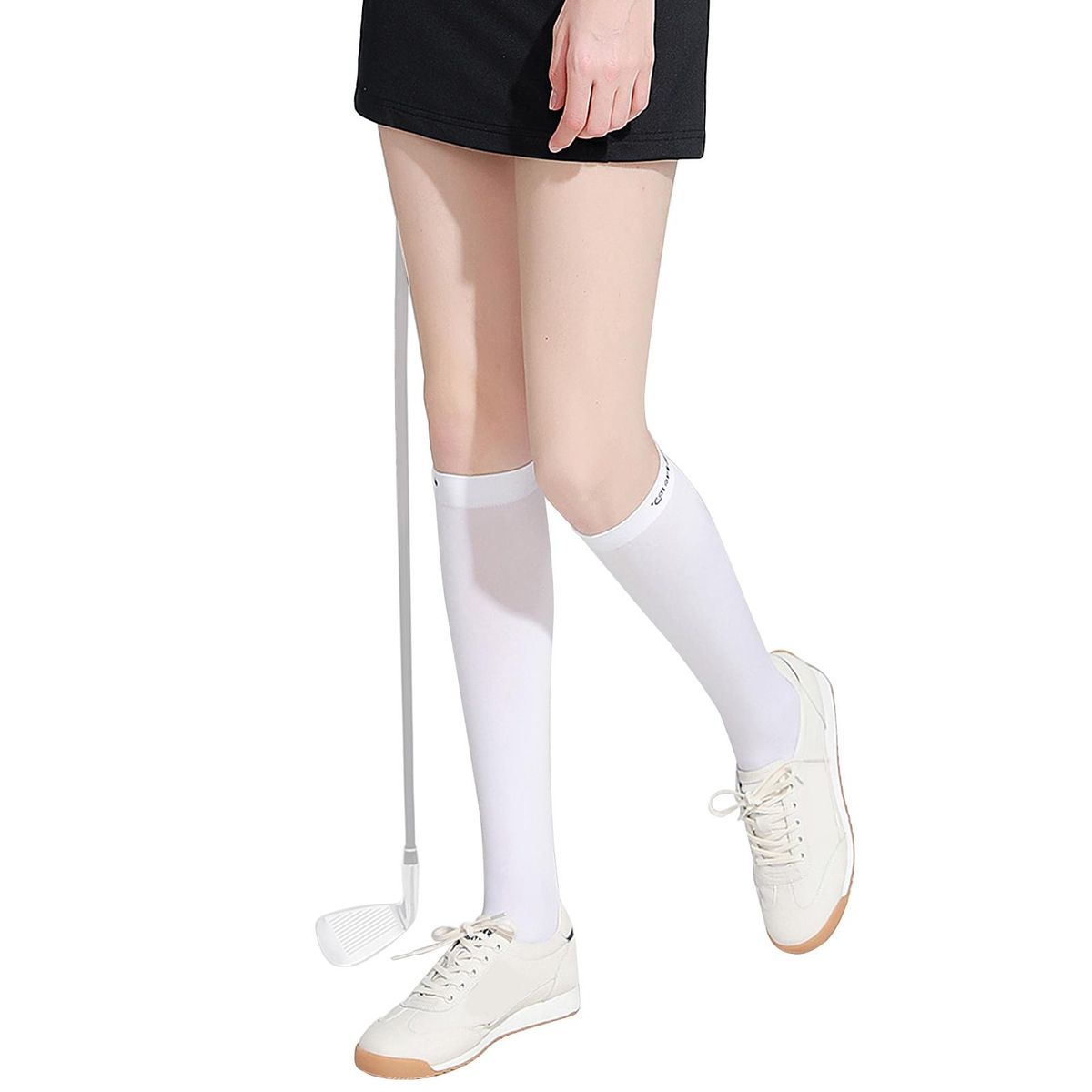 1 Pair Leg Sleeves Women Icy Leg Socks Sun Guard Cool Golfing Stockings