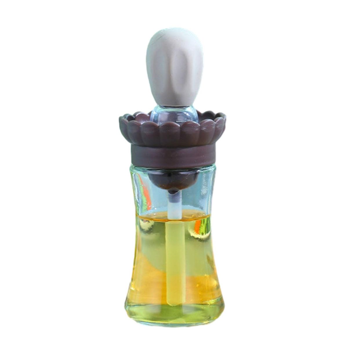Quantitative Oil Pot Barbecue Oil Quantitative Spray Dispenser Pot Brown