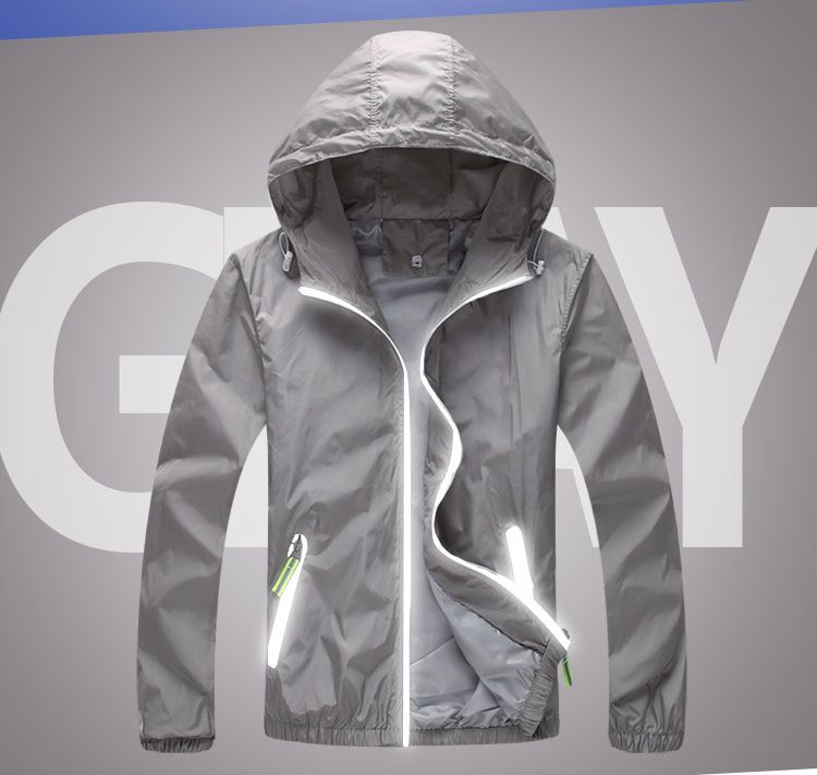 Sun Protective Anti UV S-7XL Men Women Outdoor Sports Tops Shirt Zipper Hooded Unisex Jacket