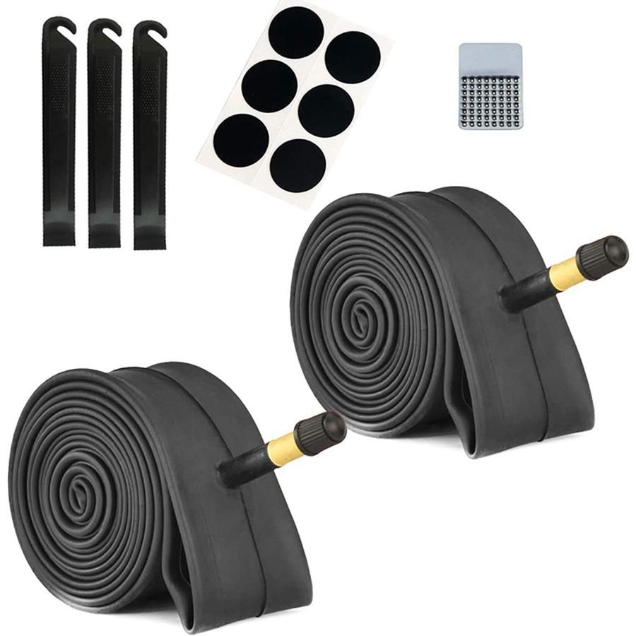 Bike Tube with Bike Tube Repair Tool Kits, 3 Tire Levers, 6 Self-Adhesive Round Patches, Bicycle Inner