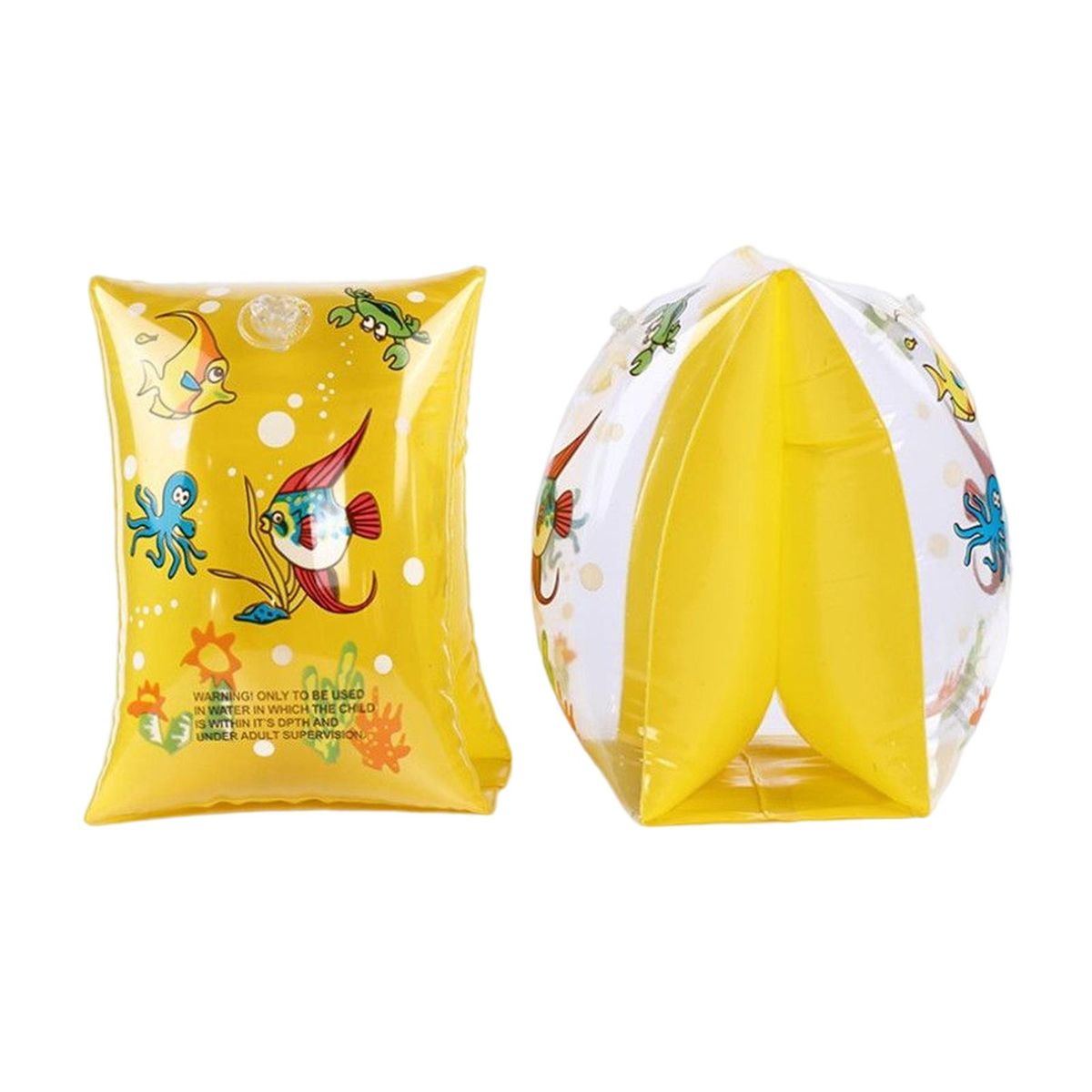 2 Pieces Inflatable Arm Bands Roll Up Sleeves Safety Party