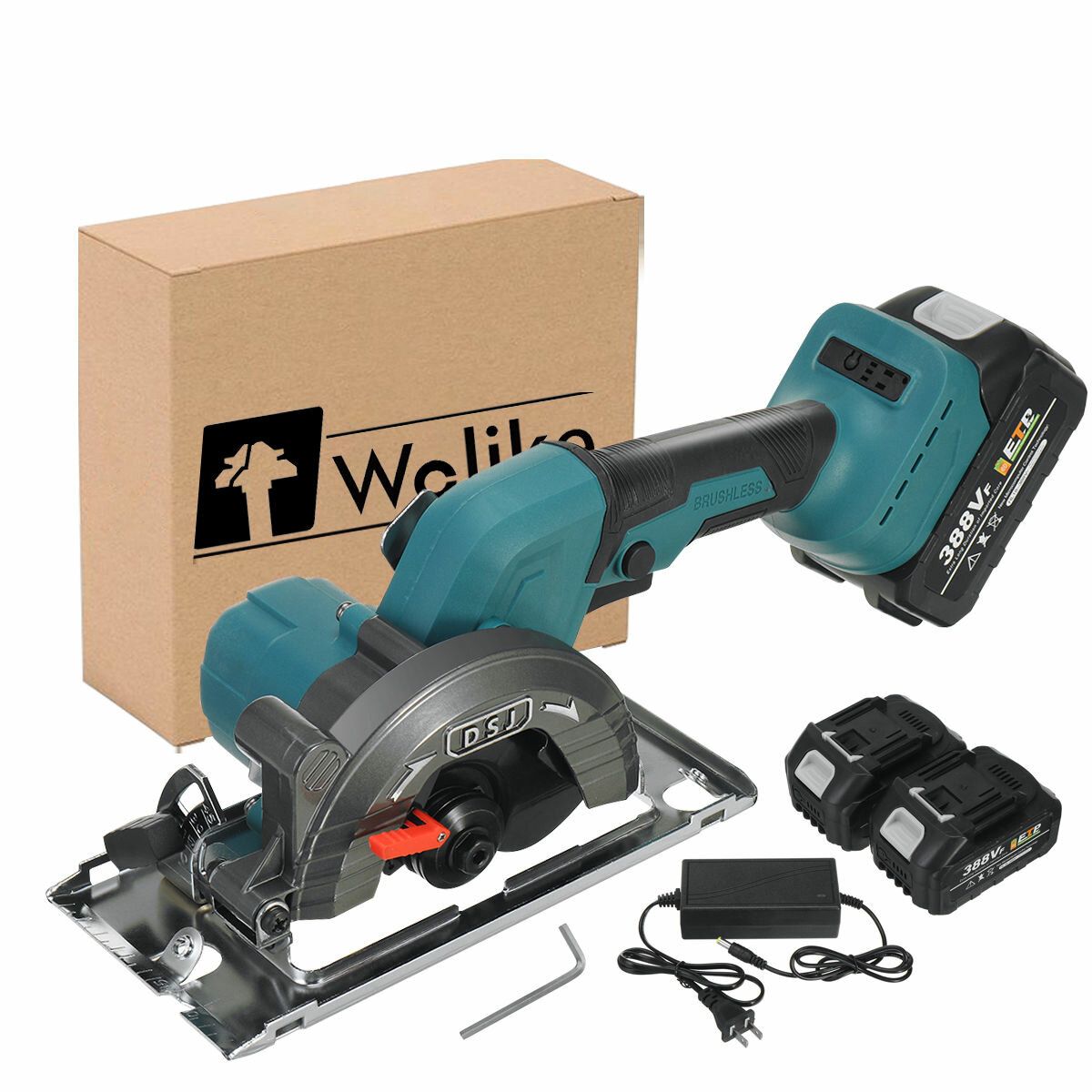 Wolike 21V 3000W 5In Cordless Electric Circular Saw  Curved