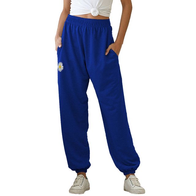 -Sweatpants -Women -Baggy -Gray -Sports -Wide 2-Thin Blue_S