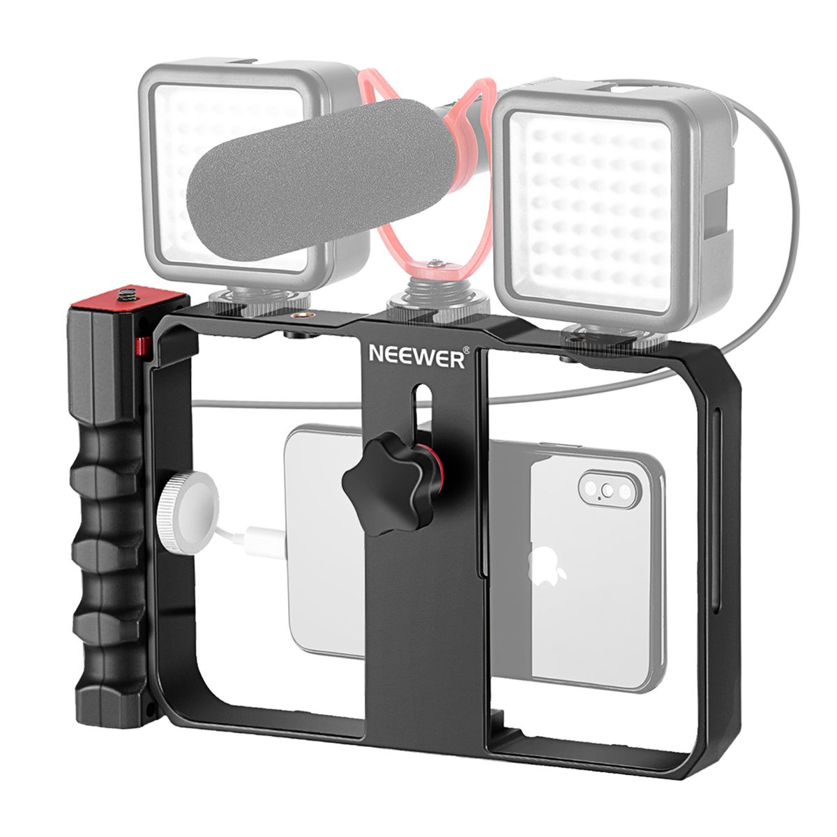 Smartphone Camera Stabilizer Video Rig, Filmmaking Case, Phone Video Stabilizer Grip Tripod Mount For Videomaker Film-Maker Video-grapher For IPhone 11 11 Pro 11 Pro Max X Xs Huawei Samsung
