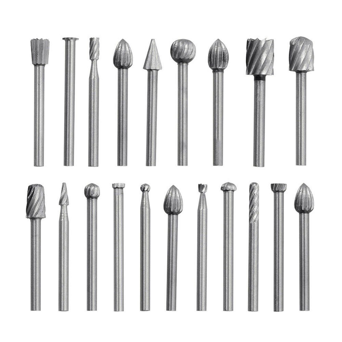 20Pcs Carbide Burr Die Grinder Bits For Rotary Tool Power