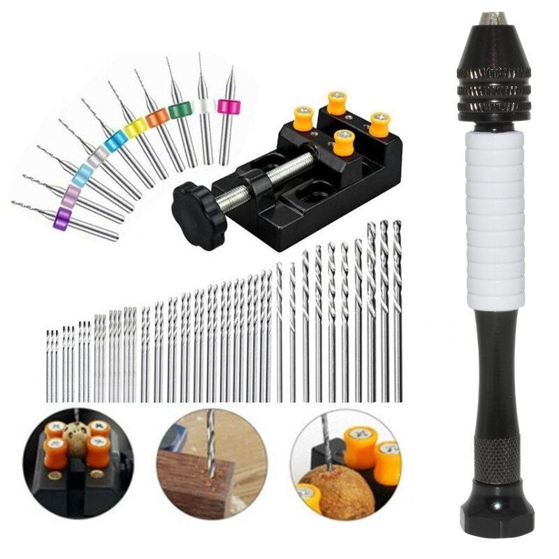 Mini Micro Hand Drill Manual Twist Drill Bits Set