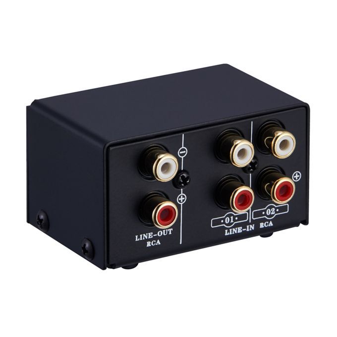 LINEPAUDIO Audio Switcher RCA 2 In 1 Out / 1 In 2 Out A/B