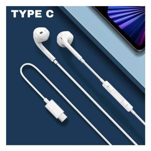 Fit Type Pattern Wired Type C Headphones Earbuds For Android Type C Enabled Earphones EARPIECE Headset EarPod For Samsung Redmi Etc
