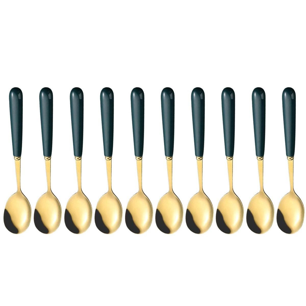 10 Pcs Scoops Rice Salad Stirring Spoons Green