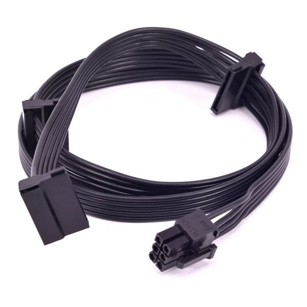 PCIe 6Pin 1 To 3 IDE SATA GPU PCI-e 8Pin To 2 Port 6+2pin Power Supply Cable For Mining For CORSAIR CX850M CX750M CX600M CX500M-6Pin To 3 SATA