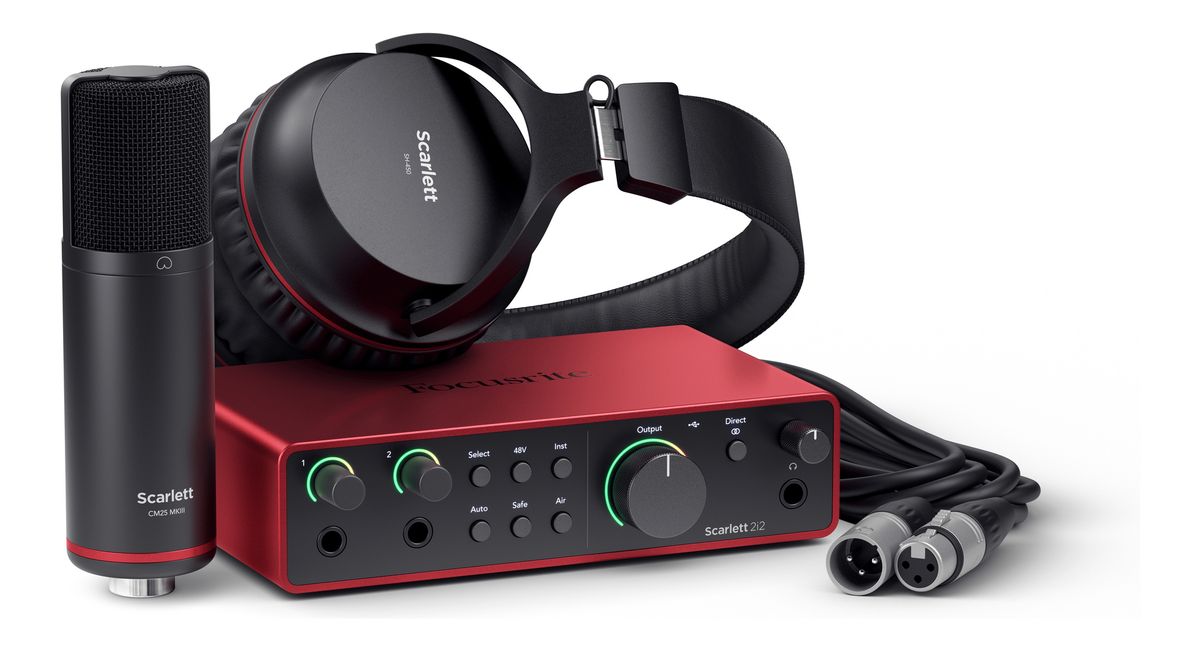 Scarlett 2i2 4th Generation Audio Interface With Microphone Headphone And Cable