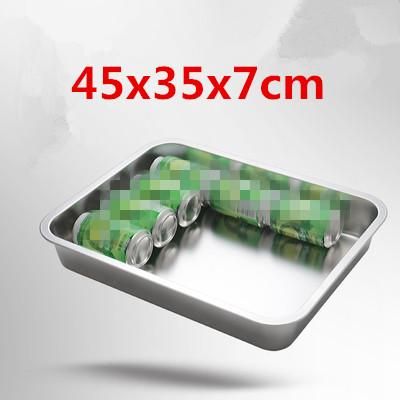 304 stainless steel plate tray rectangular square oven tray baking pot dish deep Japanese barbecue bbq cafeteria Storage trays