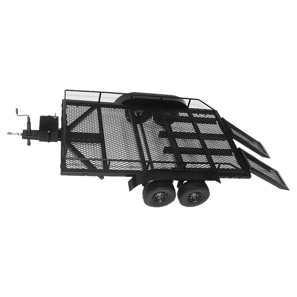 Trailer Car Heavy-Duty Trailer Cargo Carrier Metal Kit for 1/10 Traxxas HSP Redcat RC4WD Tamiya Axial SCX10 D90 HPI RC Crawler Car DIY