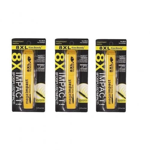 8XL Mega Impact Mascara Lengthening & Volumizing Mascara  3pcs